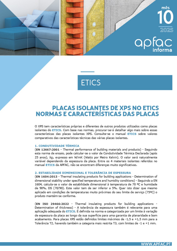 APFAC Informa 24_10_ETICS XPS - Normas e caracteristicas
